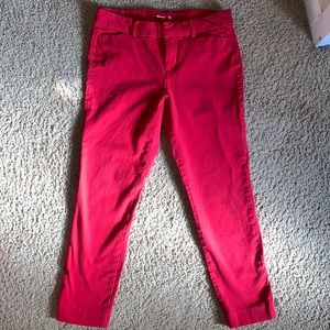 Women’s Old Navy Pixie Ankle Pants Red Size 6